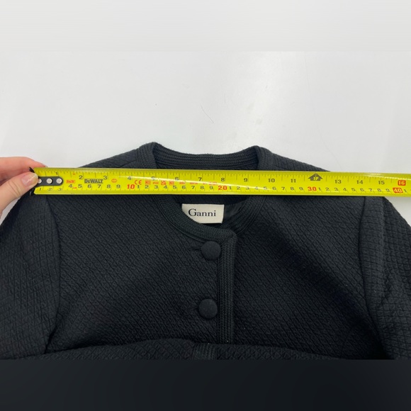 *SOLD* Ganni Cropped Cotton Blazer Button Jacket XS - Picture 8 of 9